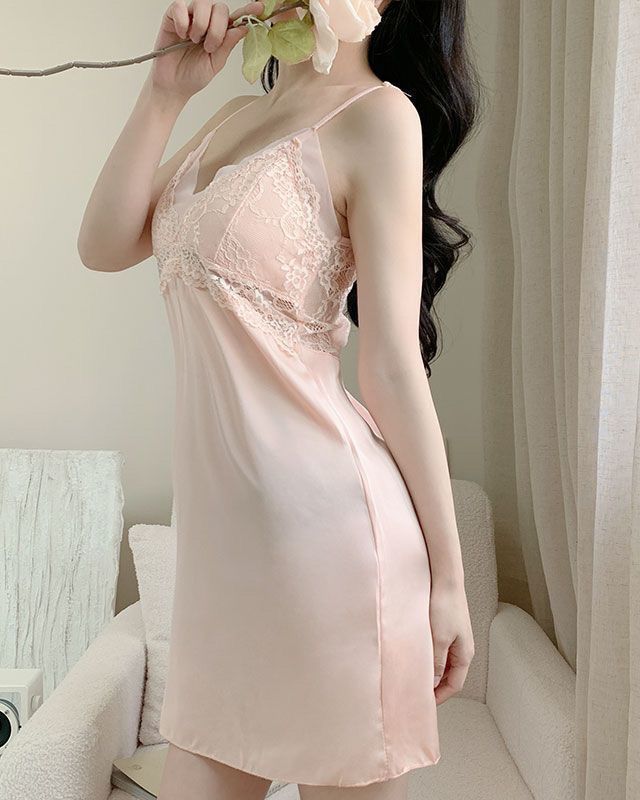 Women's Sexy Lace See-Through Short Skirt Pajamas