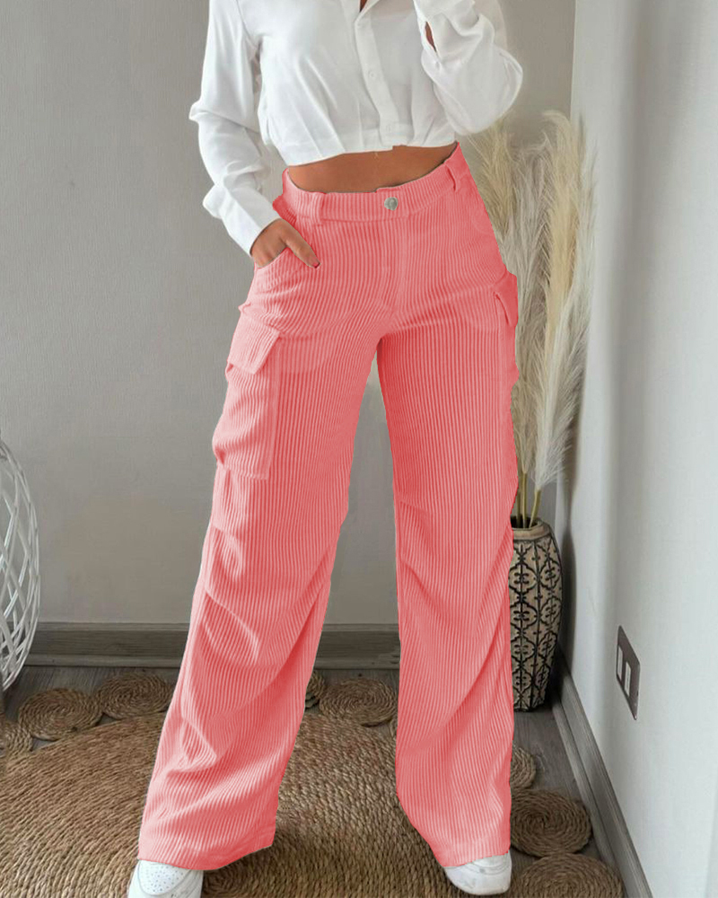 Corduroy Cargo Trousers