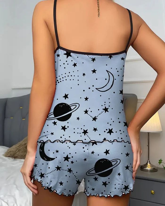 Starry Print Cami Top & Shorts