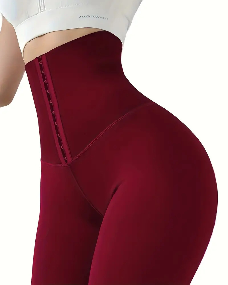 Buttoned Sports Slimming Pants Hip Lift Waist Pants
