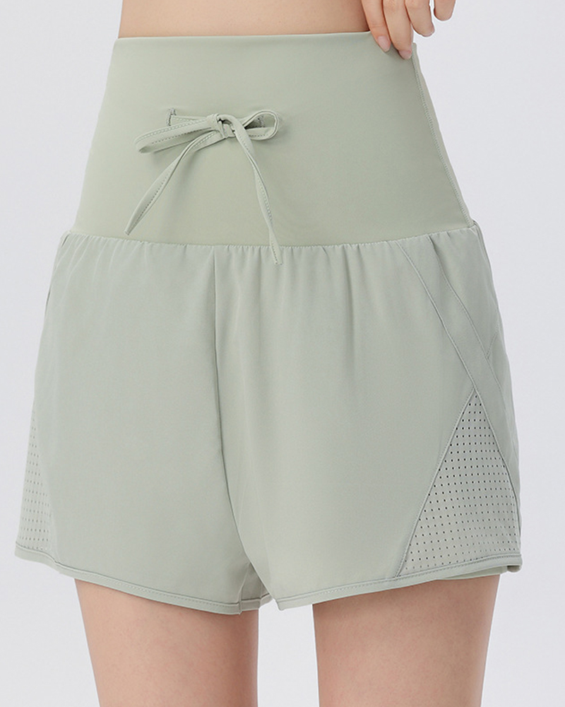 Tummy-Control Waist Yoga Shorts