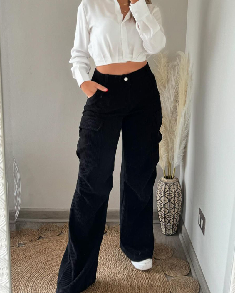 Corduroy Cargo Trousers