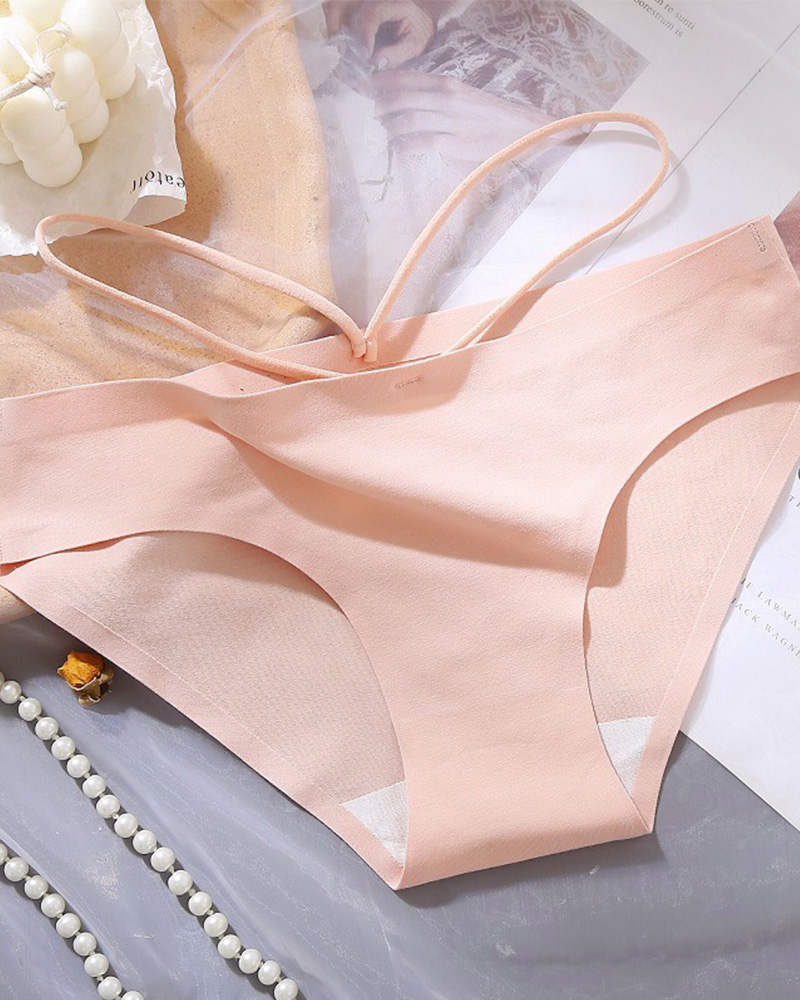 Sexy Slim Cotton Crotch Panties With Breathable Straps