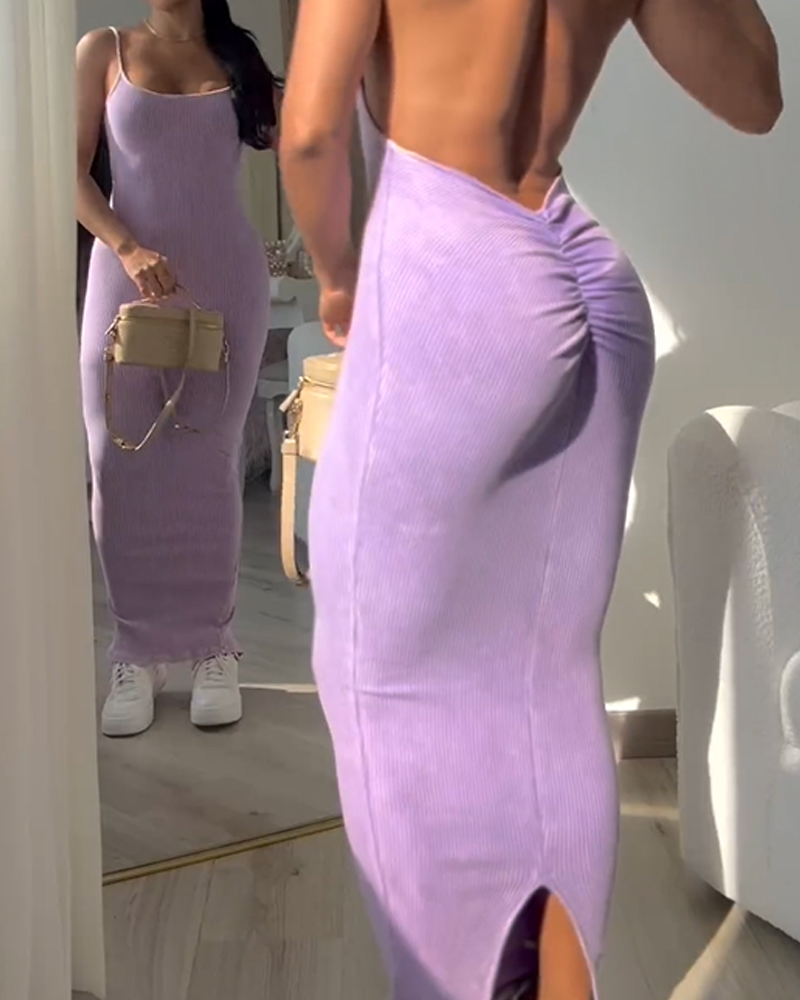 Beautiful Back And Hip-Hugging Dress