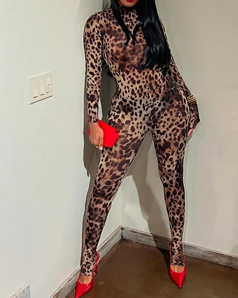 Leopard Print Sexy Jumpsuit