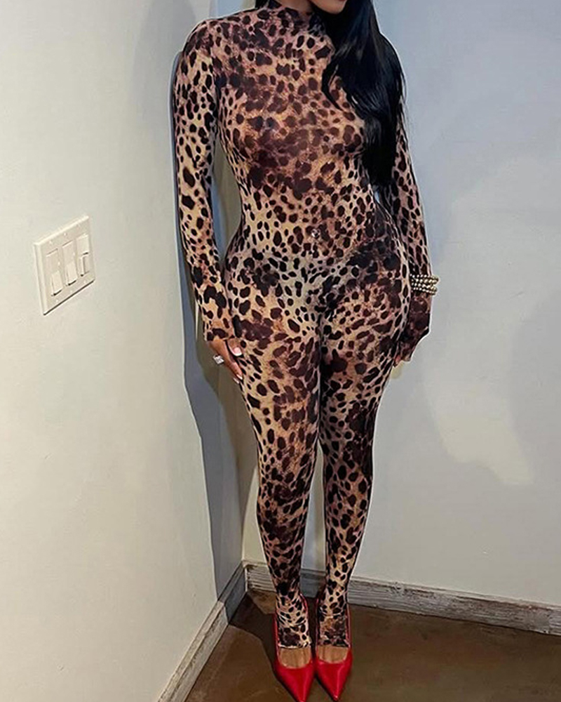 Leopard Print Sexy Jumpsuit