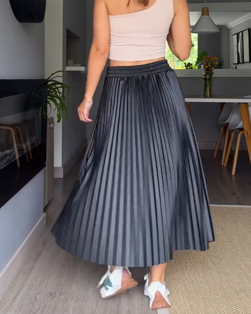 Autumn And Winter Slim Pleated Skirt